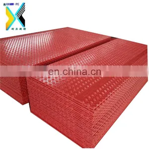 High Quality 4x8 Ft Heavy Duty Ground Mats HDPE Temporary Road Mats Ground Protection Mats Plastic Construction Floor Temporary thumbnail-1