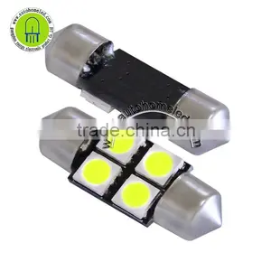 Festoon 4smd 31mm 5050 Car Dome Instrument Light Bulbs License Plate Indicator Lights 6 Colors thumbnail-1