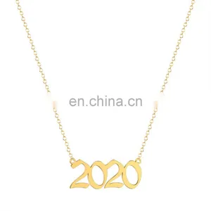 Wholesale Stainless Steel Jewelry, Best Birthday Gifts Necklace Number Pendant Birth Year Necklace/ thumbnail-5