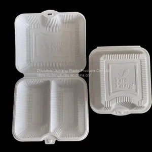 Hinged Lid Clamshell to go Disposable Food Container Lunch Box 1880ml for Burger thumbnail-2