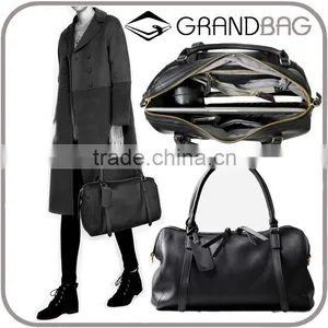 Morden Nature Style Class Designer Genuine Leather Men Large Capacity Handbag Travel Shoulder Bag Duffle Bag thumbnail-2