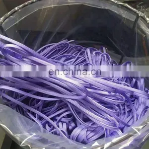 Color Customized Fashion Decoration Flat Woven Polyester Drawstring Braided Rope Hollow Flat Cord for Garment and Shoes thumbnail-4