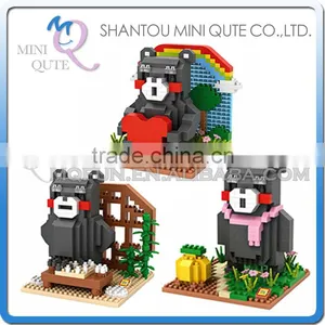 Mini Qute LOZ Kawaii Japanese Kumamon Bear Cartoon Damond Block Plastic Cube Building Blocks Bricks Educational Toy thumbnail-1