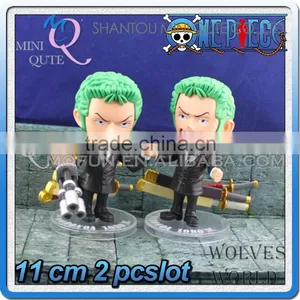 MINI QUTE 11 cm 2 Styles Japanese Anime One Piece Action Figure Zoro Solon With Mortar & Sword Brinquedos Boys NO.MQ 096 thumbnail-1