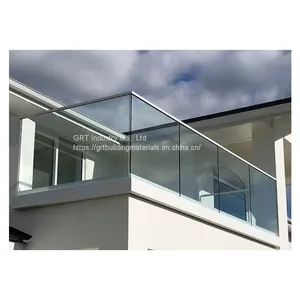 Aluminium U Channel Base Glass Railing for Balcony thumbnail-1