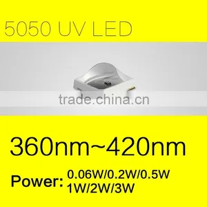 High Quality SMD 5050 Chip UV LED Beads Ultraviolet Light Source With 0.06W-1Watt 405nm-410nm FACTORY thumbnail-1