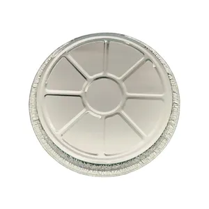 Round 2000ml Disposable Aluminum Foil Container 290x42mm for Baking Roasting and Serving thumbnail-4