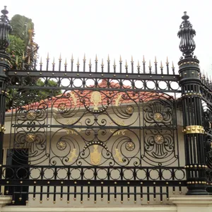 Decorative Wrought Iron Garden Fence for Houses | Superior Quality Metal Fencing thumbnail-3