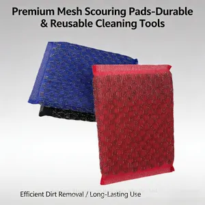 3Pcs Pack Heavy Duty Stainless Steel Sponge Scourer From Factory thumbnail-4