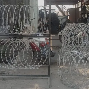 SGS Hot Dip Galvanized Razor Wire Concertina Barbed Wire 2.0m-10.0m Length thumbnail-2