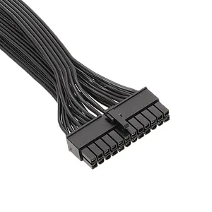 10Pin+18Pin to 24Pin Modular Power Cable Black Flat Ribbon for EVGA Power Supply thumbnail-1