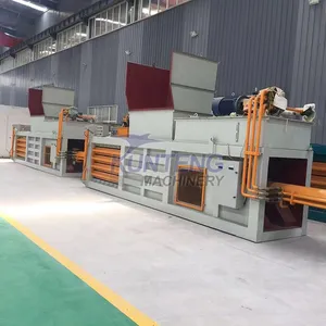 Household Waste Sponge Double Axis Shredder and Horizontal Hydraulic Garbage Baler EPC thumbnail-5