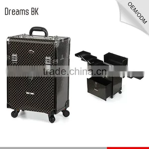PVC Material Trolley Makeup Case With Drawers thumbnail-1