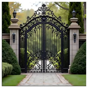 Custom Made Fancy Wrought Iron Gate Aluminum Gate Design For Home thumbnail-2