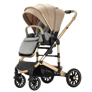 Lightweight 3-in-1 Portable Linen Baby Stroller With Mechanical Adjustment Foldable for 3-Year-Olds and Travel Systems thumbnail-1