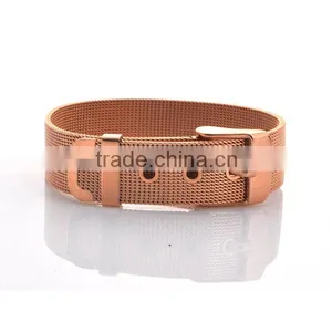 Wholesale Customized Mesh Bracelet With Buckle - Rose Gold Bracelet for Men thumbnail-1