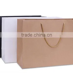 Hot Sale Custom Gift Luxury Recycle Cute Printed Art Brown Kraft Shopping Paper Bag thumbnail-5