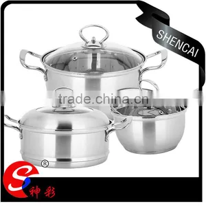 Stainless Steel Two Layers Steamer Pot Cookware Sets/ Milk Boiling Pot/ Sauce Pot thumbnail-2