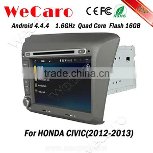 Wecaro Android 4.4.4 Car Gps Navigation System China Factory 8" for Honda Civic Car Dvd Player Mirror Link 2012 2013 thumbnail-4
