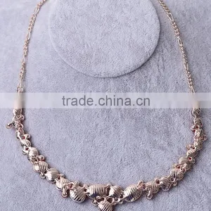 High Quality Jewelry White and Red Diamond Alloy Plating Silver Necklace Set thumbnail-4