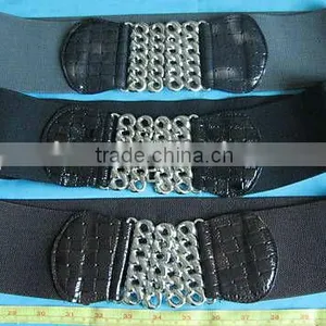 PVC Elastic Belt Clothing Accessories Belt for 29.5~30" PVC BELT FRONT WITH ELASTIC BACK, ATS-8094 thumbnail-1