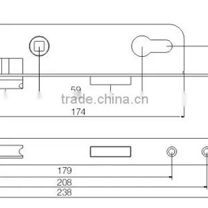 Door Handle Lock Body ST-2585A thumbnail-2