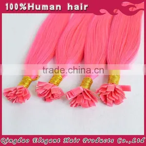 Two Tone Human Virgin Peruvian Flat Tip Hair thumbnail-2