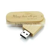 Top Selling Custom Logo 2.0 Wooden Swivel USB Flash Drive, Promotional Gift Wooden USB Pen Drive 8gb/16gb/32gb/64gb thumbnail-1