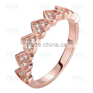New Trend Heart Love Dubai Gold Ring Designs Models Finger Ring for Women thumbnail-1