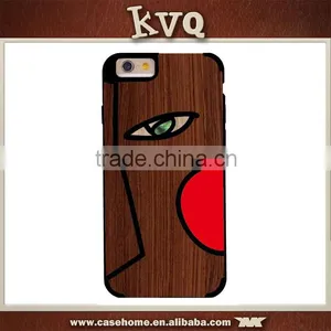 Gridiron Pattern Wood+PC Hard Back Cover Case for Iphone 6s thumbnail-3