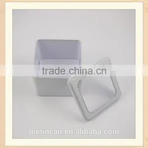 Direct Factory Window Square Tin Box With PVC Window thumbnail-1