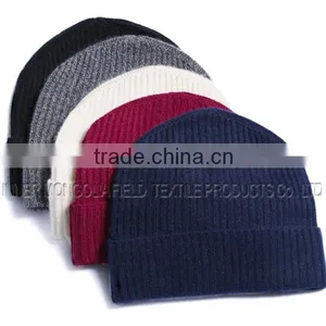 100% Pure Cashmere Ribbed Ultra Plush Hat thumbnail-2