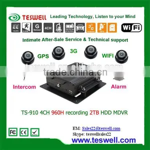 4 Channel School Bus Surveillance Kit With GPS 3G G-sensor for Fleet Management thumbnail-2