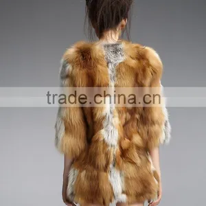 QD29248 Wholesale Europe Styles Fashion Fox Fur Coat Women thumbnail-3