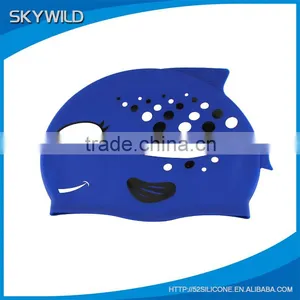 High Quality Kids Soft Swim Caps / Silicone Cute Swim Cap thumbnail-4