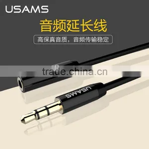 USAMS 3.5mm Jack Female to Male Earphone Headphone Stereo Audio Extension Cable Cord for Computer Speaker Phone 1M MT-5769 thumbnail-2