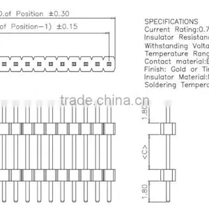 1.0mm Pitch Double Housing Straight Pin Header Connector thumbnail-2