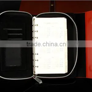 Business 6 Ring Binder Leather Zippered A5 Notebook thumbnail-4