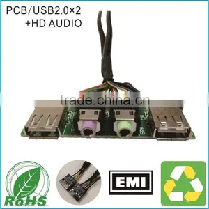 PCB Cable USB2.0+HD AUDIO Front Case Panel Cable For Computer thumbnail-1