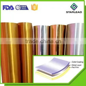 Matte Finish Colored Polyester Film Gold Metalized PET Film Golden Film Roll Quality Choice thumbnail-2