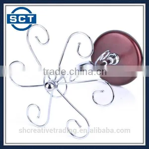 Elegant Red Wine Rack Glass Holder With Tree of Life Style thumbnail-1
