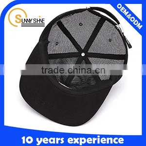 Wholesale Black 6 Panel Trucker Hat Custom Mesh Trucker Hat thumbnail-5