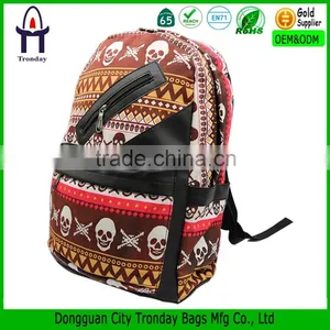 Fashion National Characteristic PU Leather Outdoor Camping Backpack Bag thumbnail-1