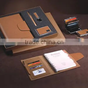 HOT 4 in 1 Notebooks Sets With Pen Keychain Card Holder Handmade Paper Stationery Set thumbnail-1