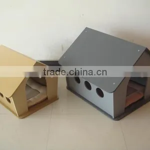 Fashionable Wooden Dog House With Mat thumbnail-1