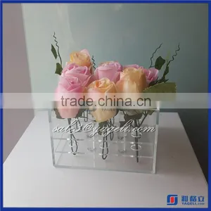 Wholesale Clear Acrylic Flowers Box Cut Hat Rose Box for Flower Packaging Box thumbnail-4
