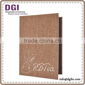 Fabric Menu for Hotel / Menu Cover Fabric / Quality Menu Factory Directed Sale thumbnail-1