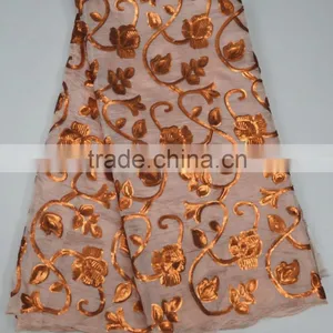 2015 Newest Design Elegant Korea Silk Fabric Nigeria Satin Fabrics Korea Lace Silk thumbnail-3
