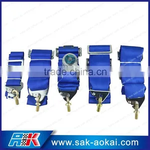 Racing Safety Belt 4/5/6 Point Blue Polyester Safety Belt thumbnail-1