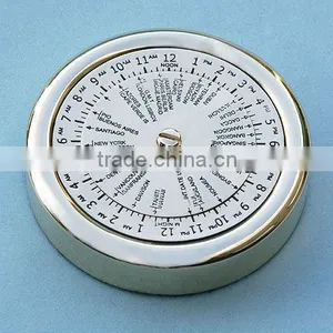 Nautical Gift, Brass Calender With Wooden Base 22002 thumbnail-1